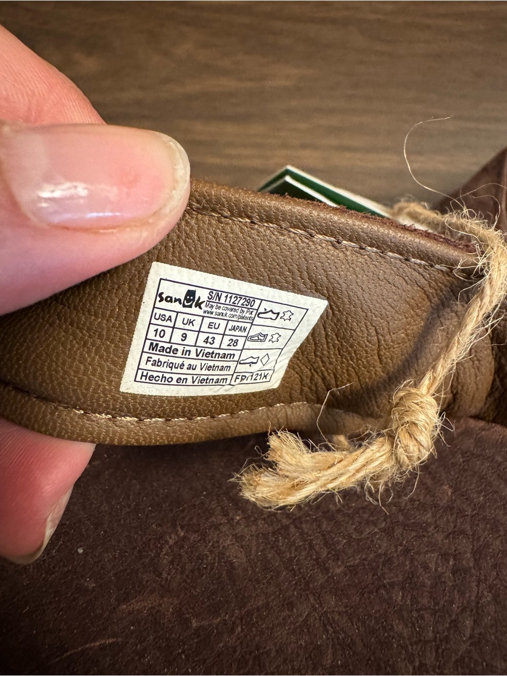 Sanuk Cosmic Yoga Mat LX Leather Flip Flops Brown Men’s Size 10 NWT flip flops - Picture 8 of 8
